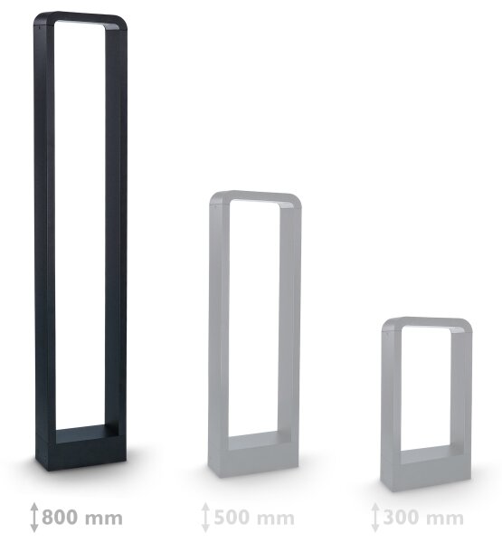 Brilagi - LED Venkovní lampa BARI LED/7W/230V 3000/4000/6000K černá IP54 80 cm