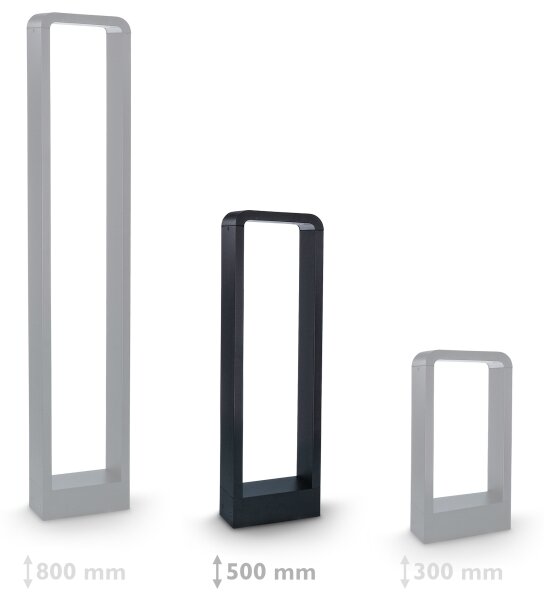 Brilagi - LED Venkovní lampa BARI LED/7W/230V 3000/4000/6000K černá IP54 50 cm