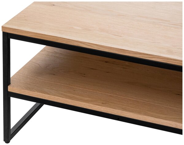 KONFERENČNÍ STOLEK, černá, barvy dubu, dřevo, kov, kompozitní dřevo, 80/70/45 cm MID.YOU - Konferenční stolky, Online Only