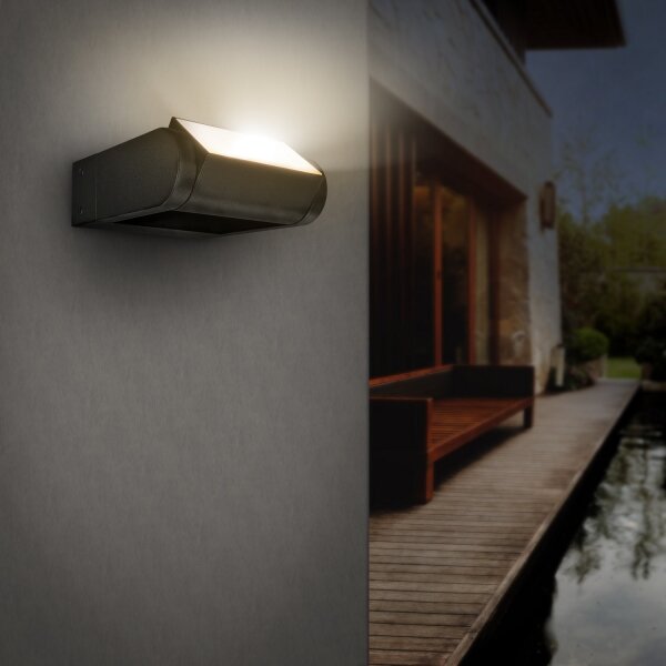 Brilagi - LED Venkovní nástěnné svítidlo CROTONE LED/7W/230V černá IP54