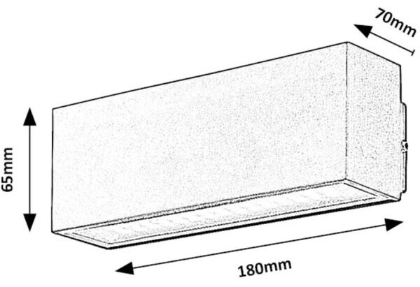 Rabalux 77075 - LED Venkovní nástěnné svítidlo MATARO LED/10W/230V IP54 černá