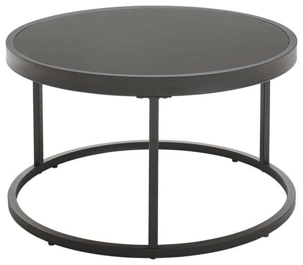 SADA KONFERENČNÍCH STOLKŮ, černá, barvy dubu, kov, sklo, kompozitní dřevo, 65-80/65-80/38-40 cm MID.YOU - Konferenční stolky, Online Only