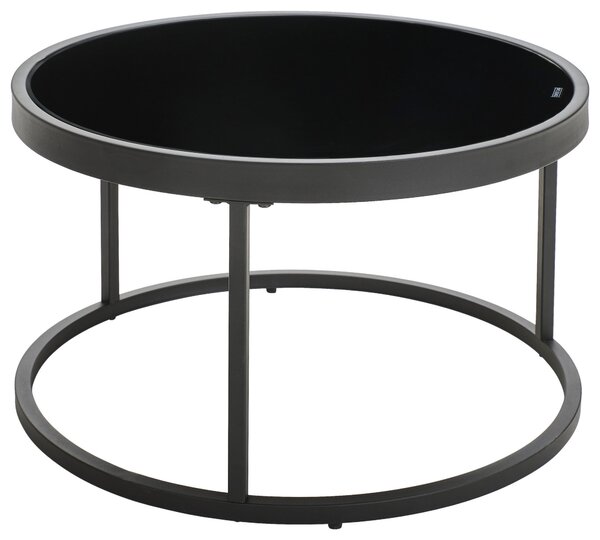SADA KONFERENČNÍCH STOLKŮ, šedá, černá, kov, sklo, kompozitní dřevo, 65-80/65-80/38-40 cm MID.YOU - Konferenční stolky, Online Only
