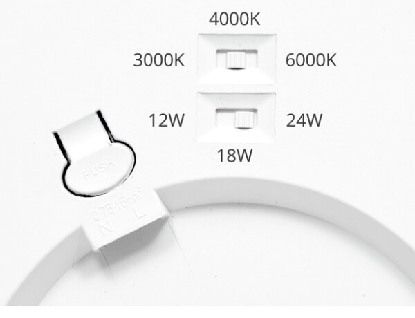 Ecolite WPCB2-24W/CR - LED Panel LEXA LED/12/18/24W/230V černá