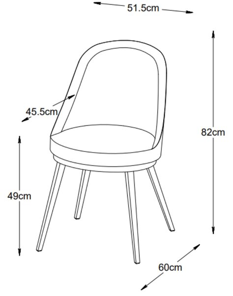 Unique Furniture Koženková jídelní židle Gain