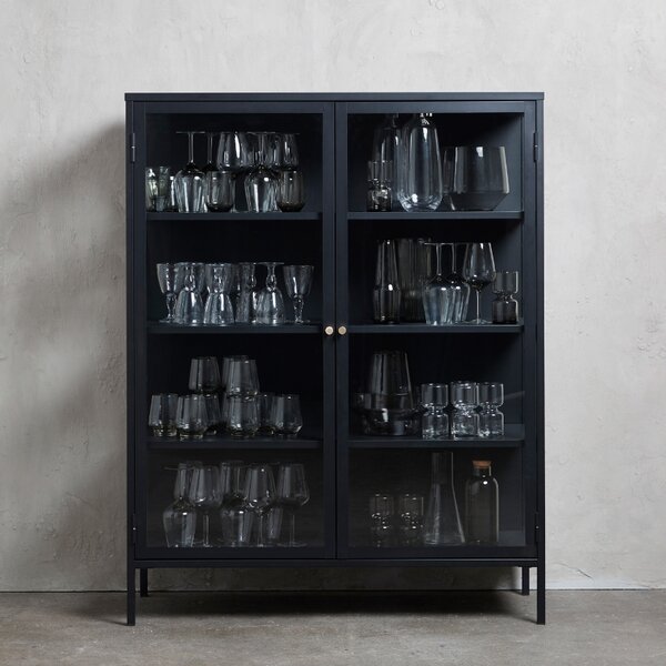 Unique Furniture Kovová vitrína Carmel 140 x 110 cm