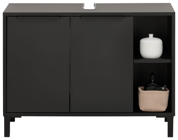 SKŘÍŇKA POD UMYVADLO, černá, černá, 80/49,3/33 cm home24 - Koupelnové série, Online Only
