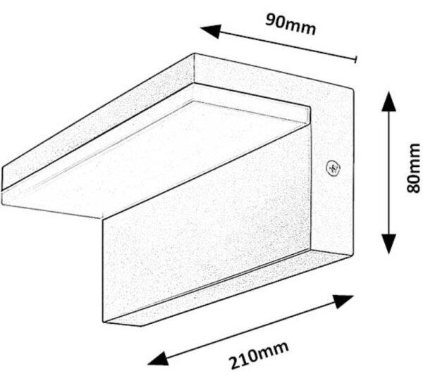 Rabalux 77092 - LED Venkovní nástěnné svítidlo ZARAGOZA LED/10W/230V IP54 černá