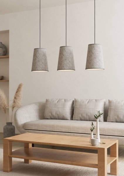 Eglo 43985 - Lustr na lanku ALSAGER 3xE27/40W/230V šedá