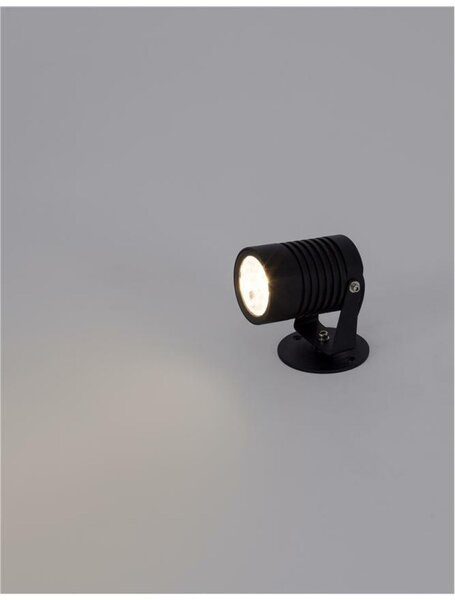 NOVA LUCE venkovní nástěnné svítidlo FEND černý hliník a sklo LED 10W 3000K 100-240V 24st. IP65 9271491
