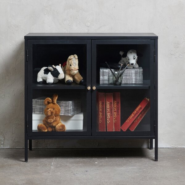 Unique Furniture Kovová vitrína Carmel 85 x 90 cm