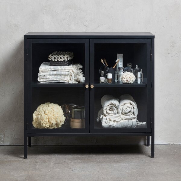 Unique Furniture Kovová vitrína Carmel 85 x 90 cm