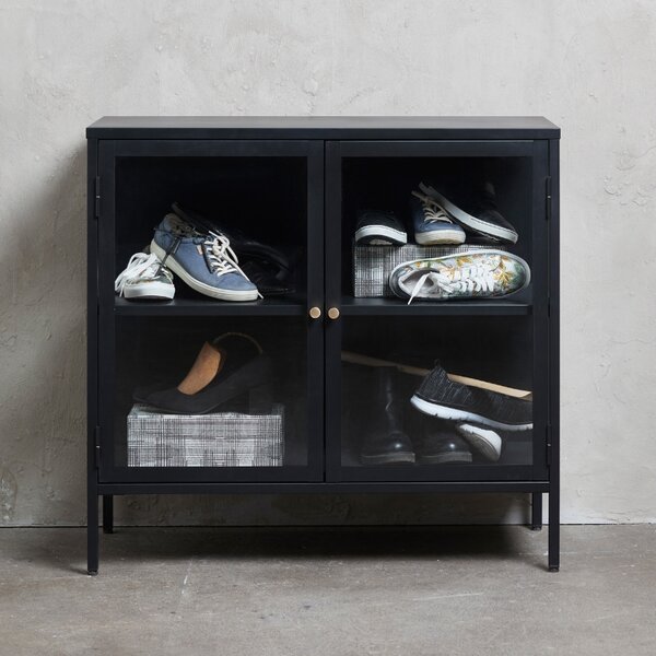 Unique Furniture Kovová vitrína Carmel 85 x 90 cm