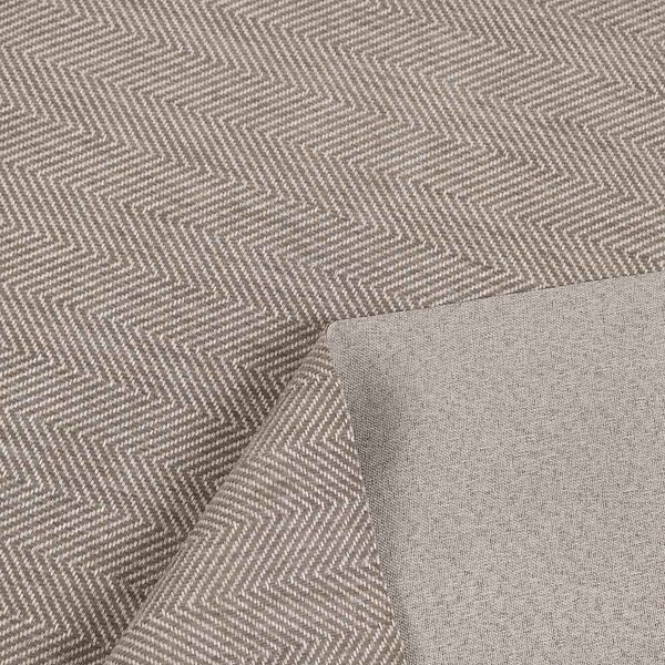 Biante 100% zatemňovací závěs Blackout BKM-302 Šedohnědé cik-cak proužky - šířka 140 cm 140x140 cm