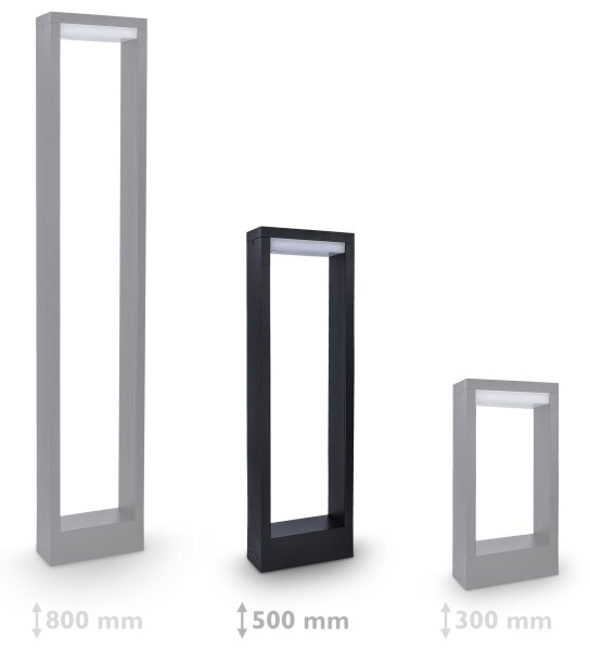 Brilagi - LED Venkovní lampa RAGUSA LED/7W/230V 3000/4000/6000K černá IP54 50 cm