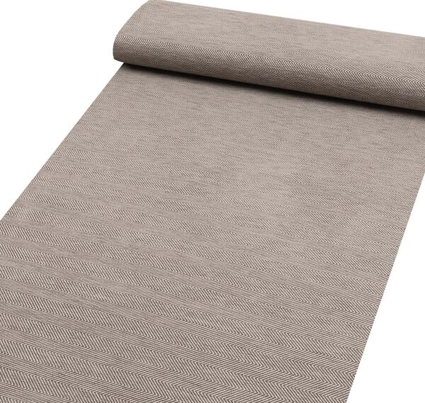 Biante 100% zatemňovací závěs Blackout BKM-302 Šedohnědé cik-cak proužky - šířka 140 cm 140x140 cm