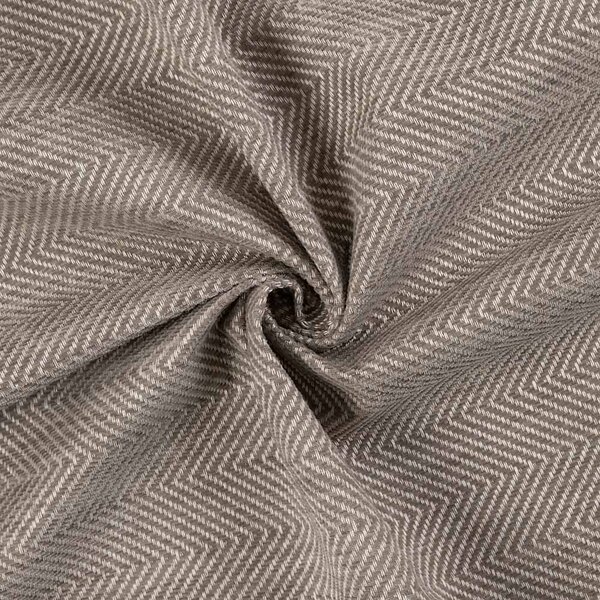 Biante 100% zatemňovací závěs Blackout BKM-302 Šedohnědé cik-cak proužky - šířka 140 cm 140x140 cm