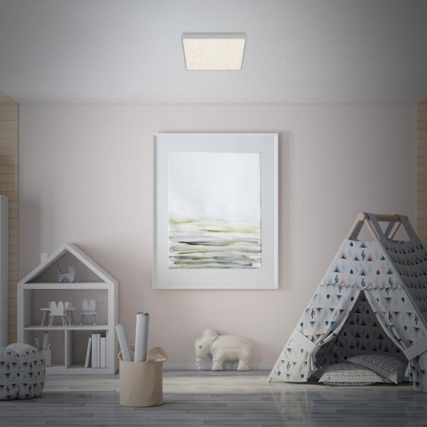 Briloner 7077-414 - LED Stropní svítidlo STAR SKY LED/16W/230V 21x21 cm stříbrná
