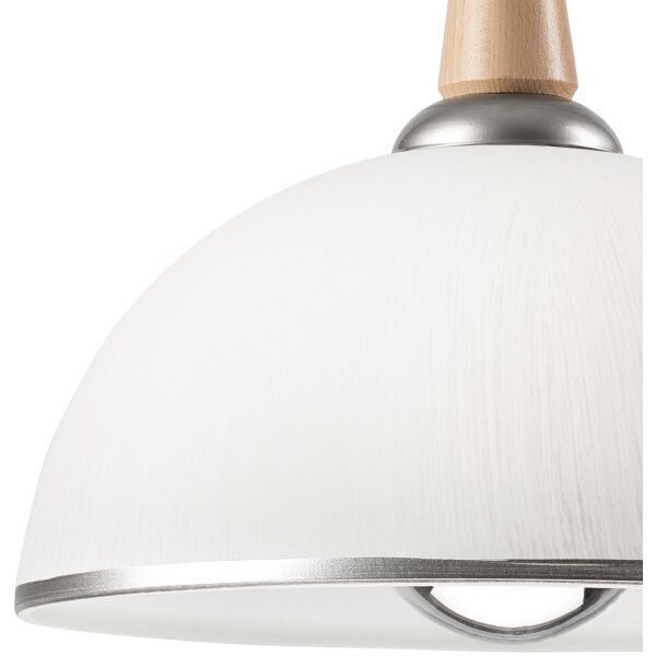 Stahovací lustr CHIARA 1xE27/60W/230V stříbrná/buk