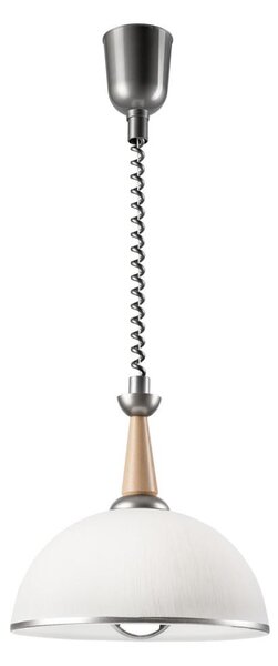 Stahovací lustr CHIARA 1xE27/60W/230V stříbrná/buk