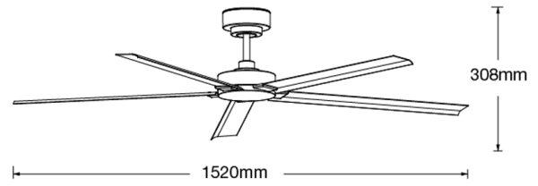 Lucci air 21616149 - Stropní ventilátor MONZA IP55 černá + dálkové ovládání