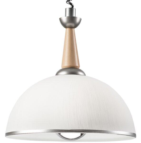 Stahovací lustr CHIARA 1xE27/60W/230V stříbrná/buk