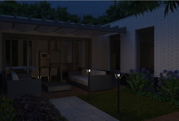 Philips 15383/30/16 - Venkovní lampa MYGARDEN CREEK 1xE27/60W/230V černá IP44
