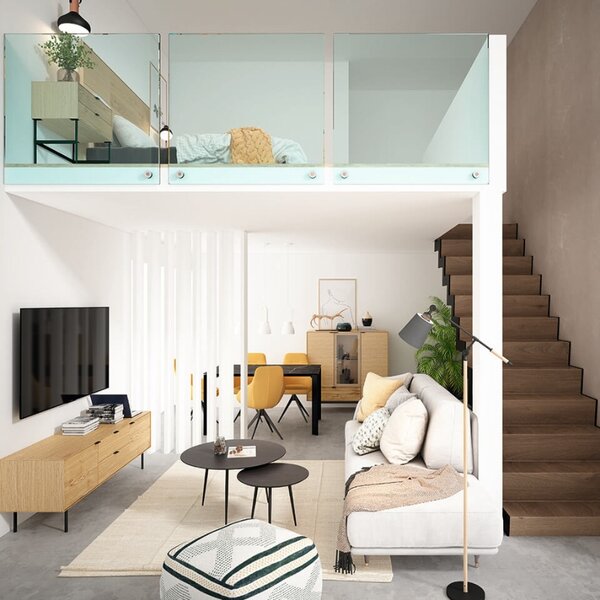 Dubový TV stolek Somcasa Tulsa 160 x 40 cm