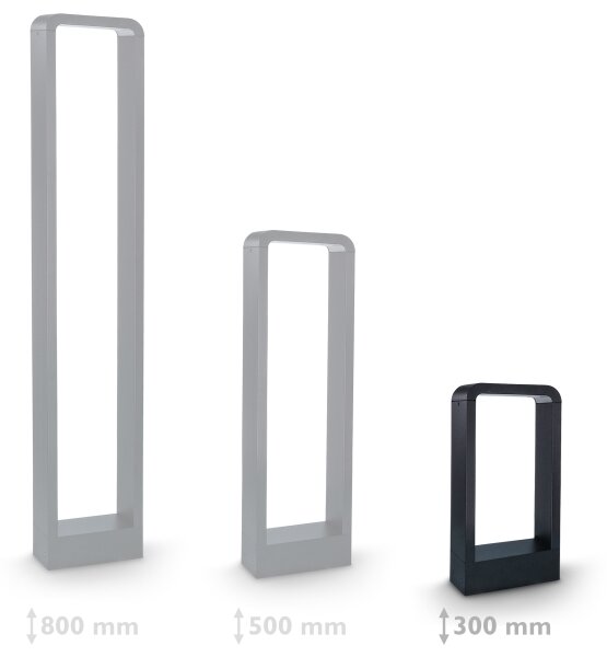 Brilagi - LED Venkovní lampa BARI LED/7W/230V 3000/4000/6000K černá IP54 30 cm