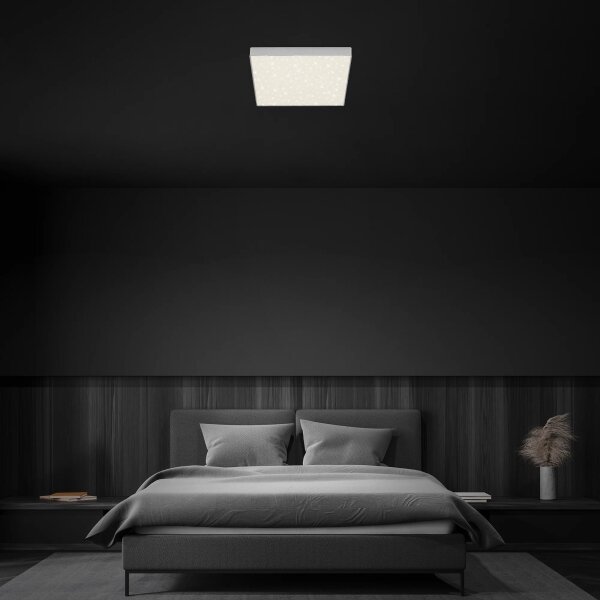 Briloner 7078-414 - LED Stropní svítidlo STAR SKY LED/21W/230V 28x28 cm stříbrná