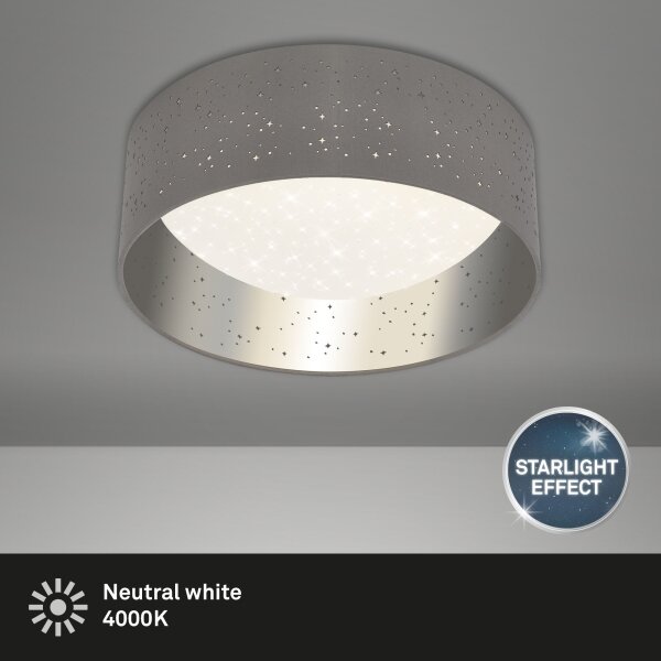 Briloner 3482014 - LED Stropní svítidlo STARRY LED/12W/230V šedá/stříbrná