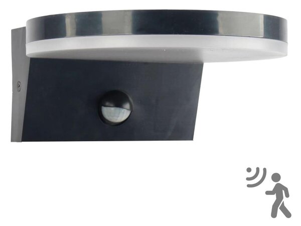 LED Venkovní nástěnné svítidlo se senzorem TESA LED/10W/230V IP54 černá