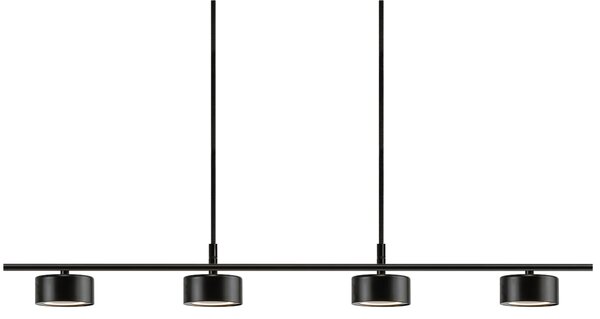 Nordlux Černé kovové závěsné LED světlo Clyde 115 cm