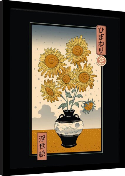 Obraz na zeď - Vincent Trinidad - Sunflowers Ukiyoe