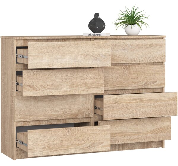 Ak furniture Komoda Rollo X 138,4 cm dub sonoma