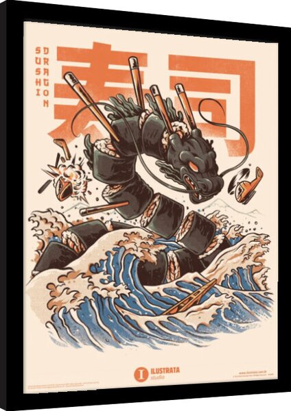 Obraz na zeď - Ilustrata - Sushi Dragon