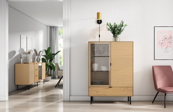 -25 % Dny MOMENTI– Dubová komoda Somcasa Tulsa 200 x 45 cm