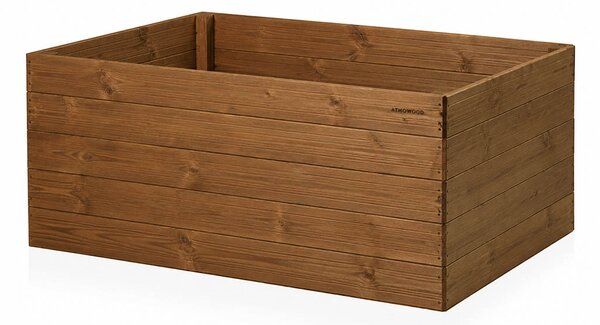 ATMOWOOD Vyvýšený záhon Thermowood 140 × 80 × 60 cm hnědý