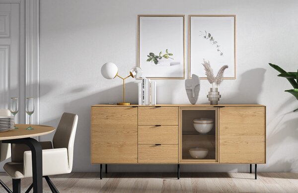 -25 % Dny MOMENTI– Dubová komoda Somcasa Tulsa 200 x 45 cm