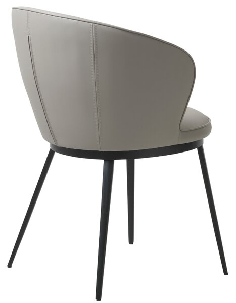 Unique Furniture Šedá jídelní židle Gain s područkami