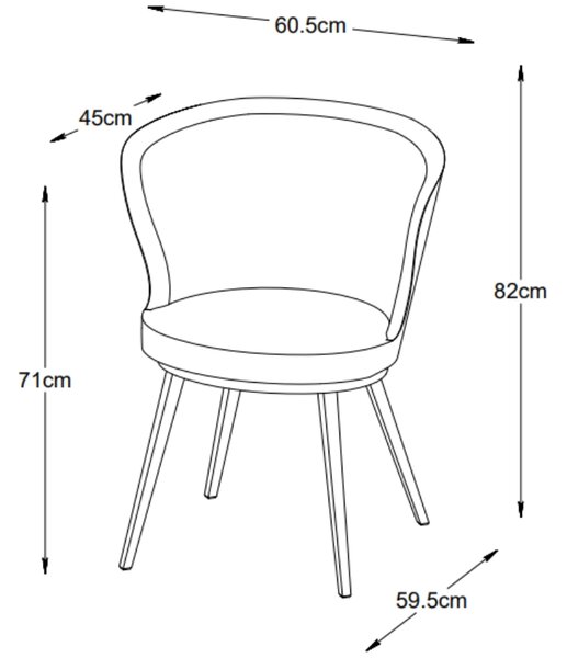 Unique Furniture Šedá jídelní židle Gain s područkami
