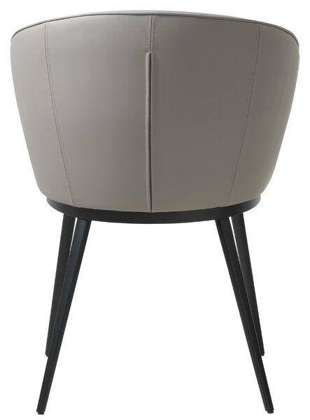 Unique Furniture Šedá jídelní židle Gain s područkami