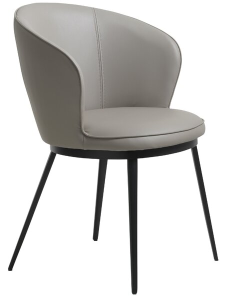 Unique Furniture Šedá jídelní židle Gain s područkami
