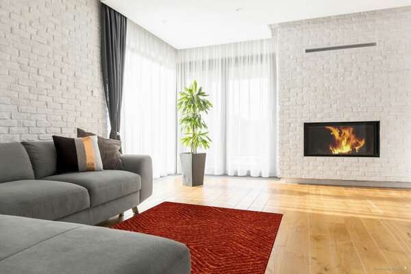 Alfa Carpets, Kusový koberec Ethno terra, 80x150, oranžová, ložnice
