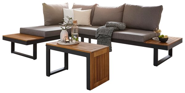 ZAHRADNÍ SEDACÍ SOUPRAVA, dřevo, kov, textil Ambia Garden