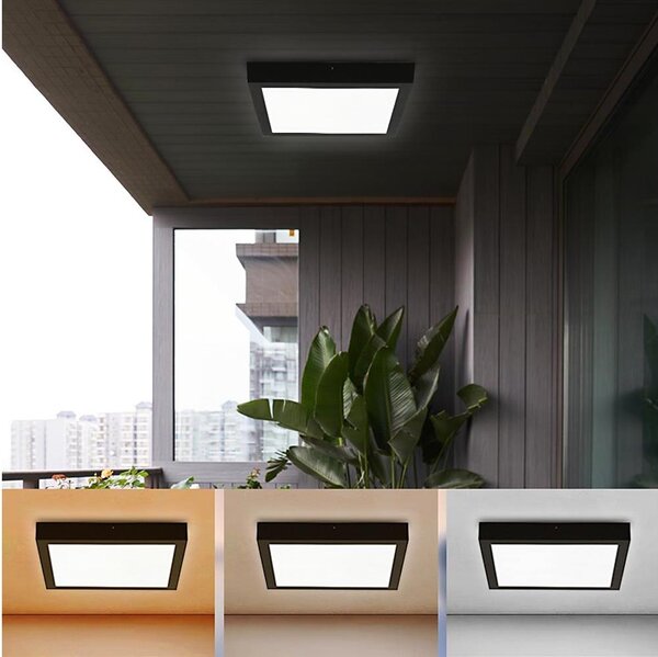Brilagi - LED Koupelnové svítidlo FRAME LED/24W/230V 3000/4000/6000K IP44 černá
