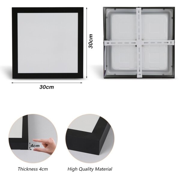 Brilagi - LED Koupelnové svítidlo FRAME LED/24W/230V 3000/4000/6000K IP44 černá