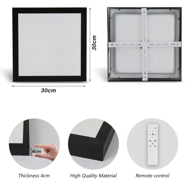 Brilagi-LED Stmívatelné koupelnové svítidlo FRAME SMART LED/24W/230V IP44 čer+DO