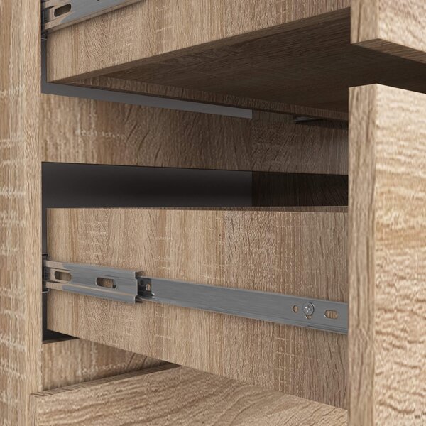 Ak furniture Komoda Kuba 140 cm 10 šuplíků dub sonoma