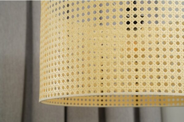 Duolla - Lustr na lanku ROLLER RATTAN 1xE27/15W/230V pr. 45 cm béžová